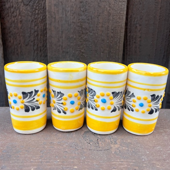Other - Mexican Talavera Tequila Shot Glasses, Pottery.